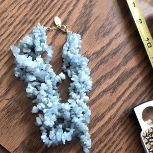 Used with box STAUER chunky aquamarine five strand necklace